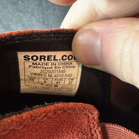 Sorel Evie II Chelsea Womens 10 Red Suede Boots‎ Slip On Wedge Pull On New - Picture 8 of 8